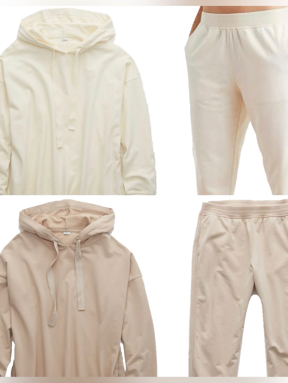 Aerie Sunwashed Desert Hoodie and Jogger Sets - Empire Cream and Strand